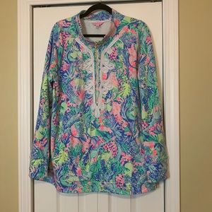 Lilly Pulitzer Mermaids Cove Tunic Popover XL
